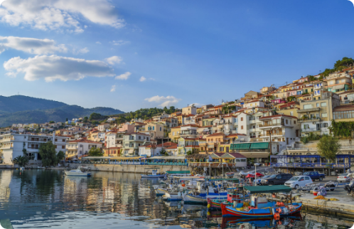 Plomari village, home of ouzo, south Lesvos